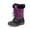 style 3, variant on NIPAXO Girls Snow Boots Waterproof Winter Boots Black and Hot Pink Faux Fur Cuff Lace-Up Cold Weather Outdoor Shoes for Kids