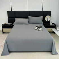 Full Size Bed Sheets - Hiroekza Breathable 100% Flat Sheets, Gentle Soft Percale Weave, Machine Washable Bedsheets
