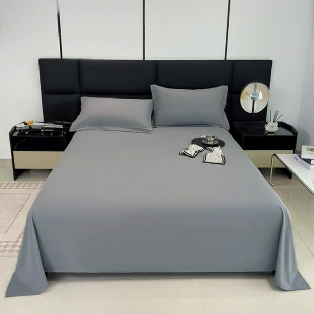 Sábana de Poliéster de Color Liso de 180 X 230 Cm | Sábana Lavable de Fibra Suave | Sábana Ajustable de Fácil Cuidado para Camas Individuales, Matrimoniales y Queen | Ropa de Cama Duradera y Resisten