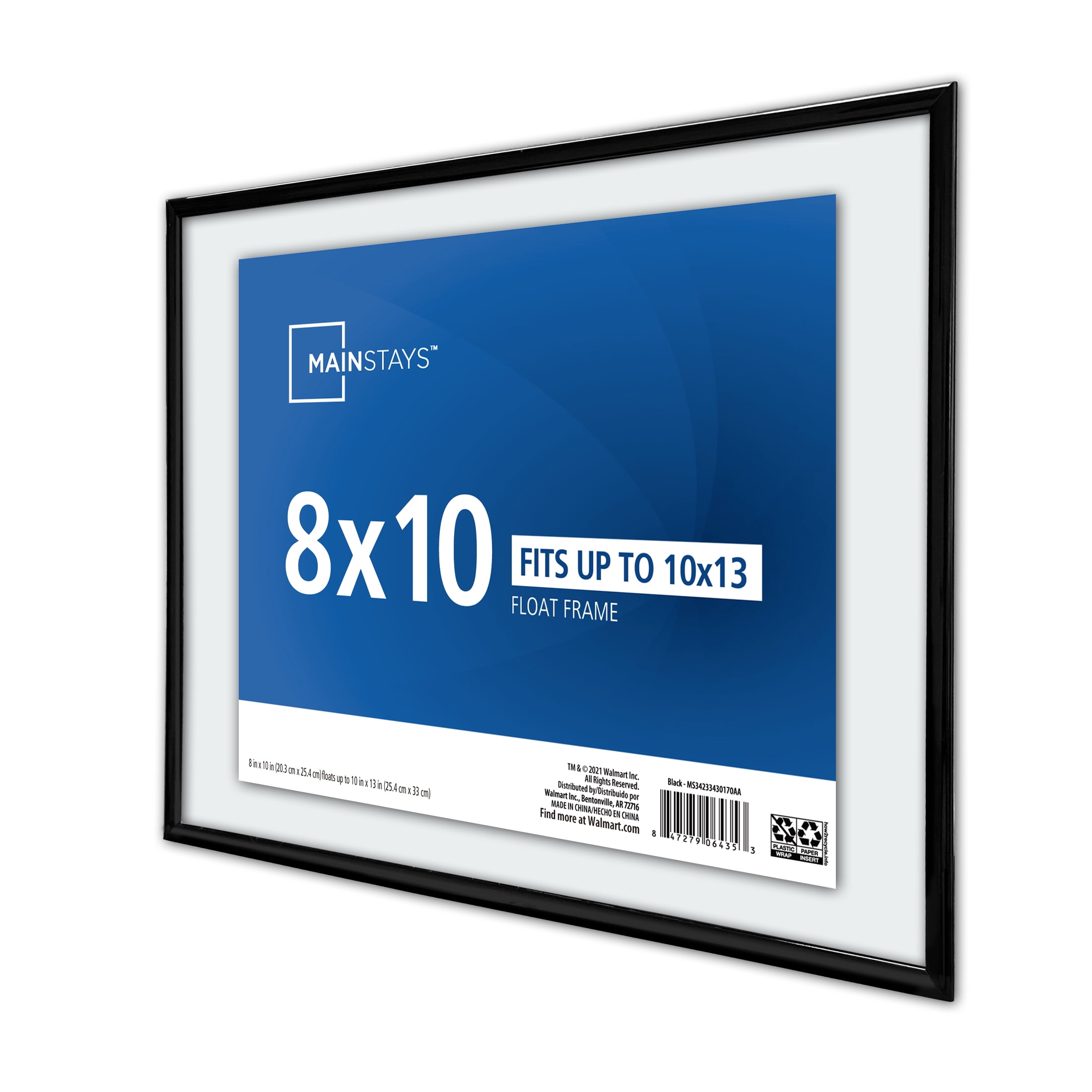 Mainstays 10x13  8x10 Tabletop / Wall Floating Frame, Black  (图5) Mainstays 10x13  8x10 Tabletop / Wall Floating Frame, Black  (图5)
