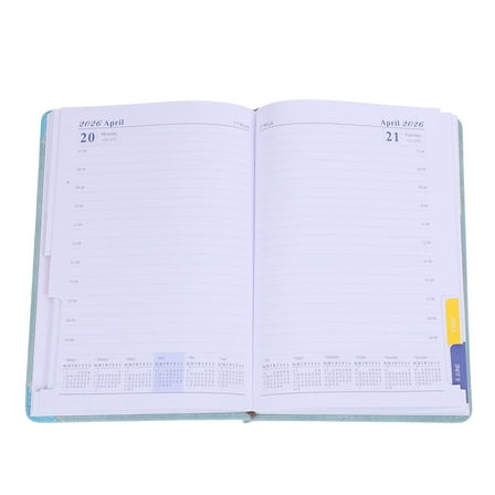NIAIZEK 2026 Portable PU Planner Notebook with Monthly Bookmarks and Notes Section