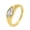 Gold White, variant on Women Stainless Steel Gemstone Signet Ring Fancy Cut Cubic Zirconia Wedding Ring Minimalist Trendy Band for Everyday Wear Gold Plated Green Size 10