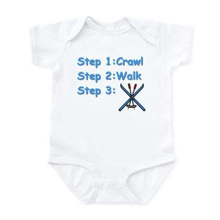 

CafePress - Baby Skier Infant Bodysuit - Baby Light Bodysuit Size Newborn - 24 Months