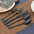 thumbnail image 7 of 20 Pieces Silverware Set, Stainless Steel Flatware Set Service for 4, Black, 7 of 7