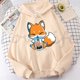 thumbnail image 2 of Sudadera con capucha de té con leche Boba, ropa de estilo coreano para mujer, sudadera de moda, ropa de calle de hip hop, sudadera para niñas, sudadera con capucha de zorro de dibujos animados Kawaii, 2 of 4