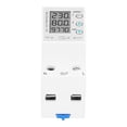 thumbnail image 4 of Protectores De Monitoreo De Energía, Protector De Voltaje Ajustable, Montaje En Riel DIN Con Selección De Modo De Reinicio Para Electrodomésticos, 4 of 7