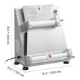 thumbnail image 6 of KFFKFF Semi-Automatic Stainless Steel Dough Roller Machine, Adjustable Thickness for Pizza and Pasta, 3-16 Inch Press with Lid, 390W Electric Design, Handles Up to 260 Pieces Per Hour, 6 of 9
