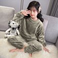 thumbnail image 2 of KPOPLK Two-Piece Pajama Set for Boys Girls Soft Cotton Clothes Toddler Fall Winter Pajamas for Kids Long Sleeve Shirts+Pants PJS Sleepwear Size 5-6 Years,Coffee, 2 of 4