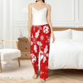 thumbnail image 5 of PISONIC Christmas Red Printed Women's Pajama Pants, Comfy Pajama Bottoms With Pockets&Drawstring, 5 of 7