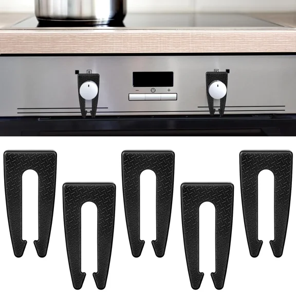 5 Pack Gas Stove Knob Locks, Child Safety Proofing Oven Knob Covers No Tools Need Drill Safety Guards to Prevent Kids Children Pets from Accidentally Turning on Gas Stove