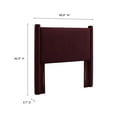 thumbnail image 4 of Headboard, Twin, Purple, Velvet, Hotel Bedroom, Modern Contemporary, HB38155, 4 of 7