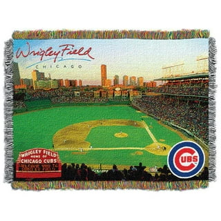 Northwest Co Chicago Cubs Baseball Wrigley Field Woven Tapestry Throw  Blanket 