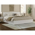 thumbnail image 4 of AFI Lylah King Wood Platform Bed with Panel Footboard and Twin-XL Trundle, White, 4 of 16