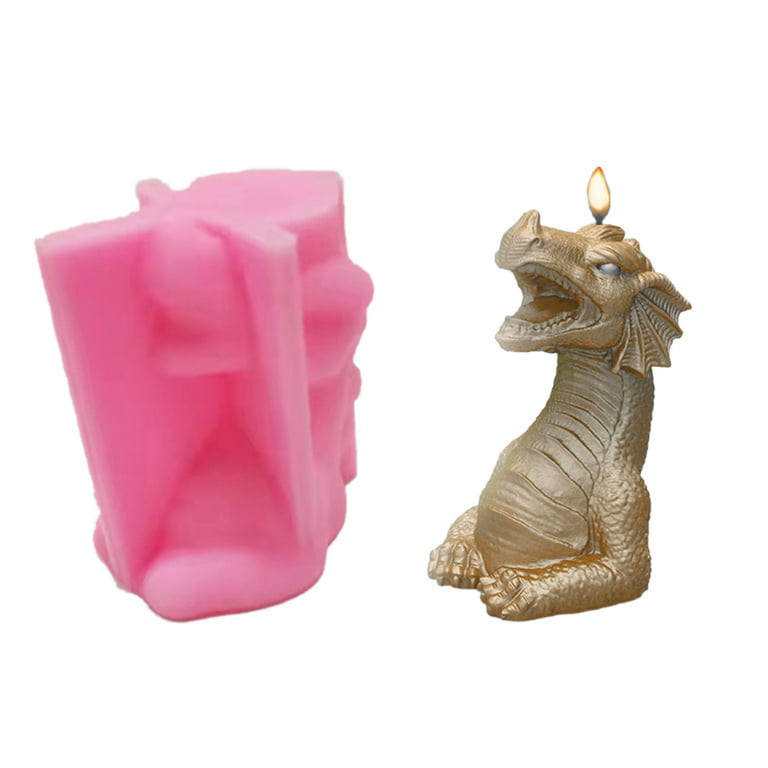 2023 Hot Sale Large Dragon Shape Silicone Mold Candle Mould Resin Concrete  Plaster Fantasy Style Dragon Tools