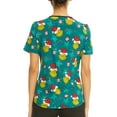 thumbnail image 2 of Scrubstar Women's Dr. Seuss The Grinch "Get Your Grinch On" V-Neck Print Scrub Top, 2 of 5