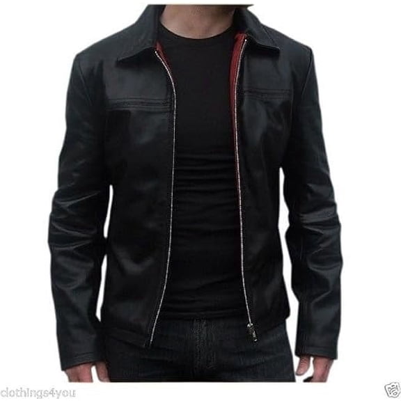 Mens Leather Jacket Slim Fit Biker Motorcycle Genuine Lambskin Jacket Coat A199