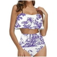 thumbnail image 2 of FcBaudy Maillots de Bain pour Femmes Deux Pièces Maillot de Bain pour Femmes Maillot de Bain pour Femmes Tankini Maillots de Bain pour Femmes Mode pour Dames Imprimé Multicolore Bas de Maillot de Bain Bretelles Femmes Maillot de Bain Deux Pièces Femmes Maillot de Bain, 2 of 5