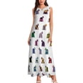 thumbnail image 3 of Horse Racing Colorful Jockey Silks Long Dress summer dress wom02 festival outfit wom Dress, 3 of 7
