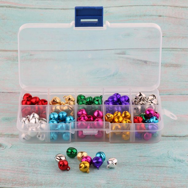 Accesorios para manualidades DIY Caja de cascabeles multicolor , 100 unids 12mm Hugo Colgante de cascabel
