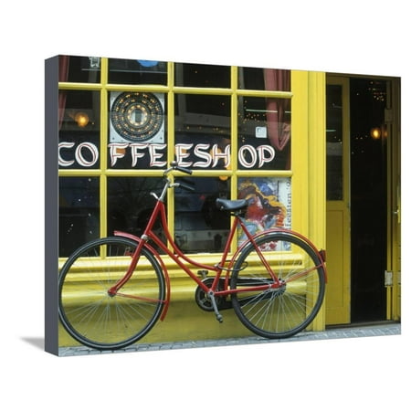 Coffee Shop, Amsterdam, Netherlands Stretched Canvas Print Wall Art By Peter
