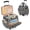 Gray, variant on Rolling Teacher Bag with Laptop Compartment and Detachable Dolly, Multifunctional Rolling Briefcase with Accordion File Area (Patented), Black