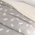 thumbnail image 2 of Great Bay Home Cozy Plush / Sherpa Reversible Throw Blanket, Twin, Grey Moose, 2 of 5