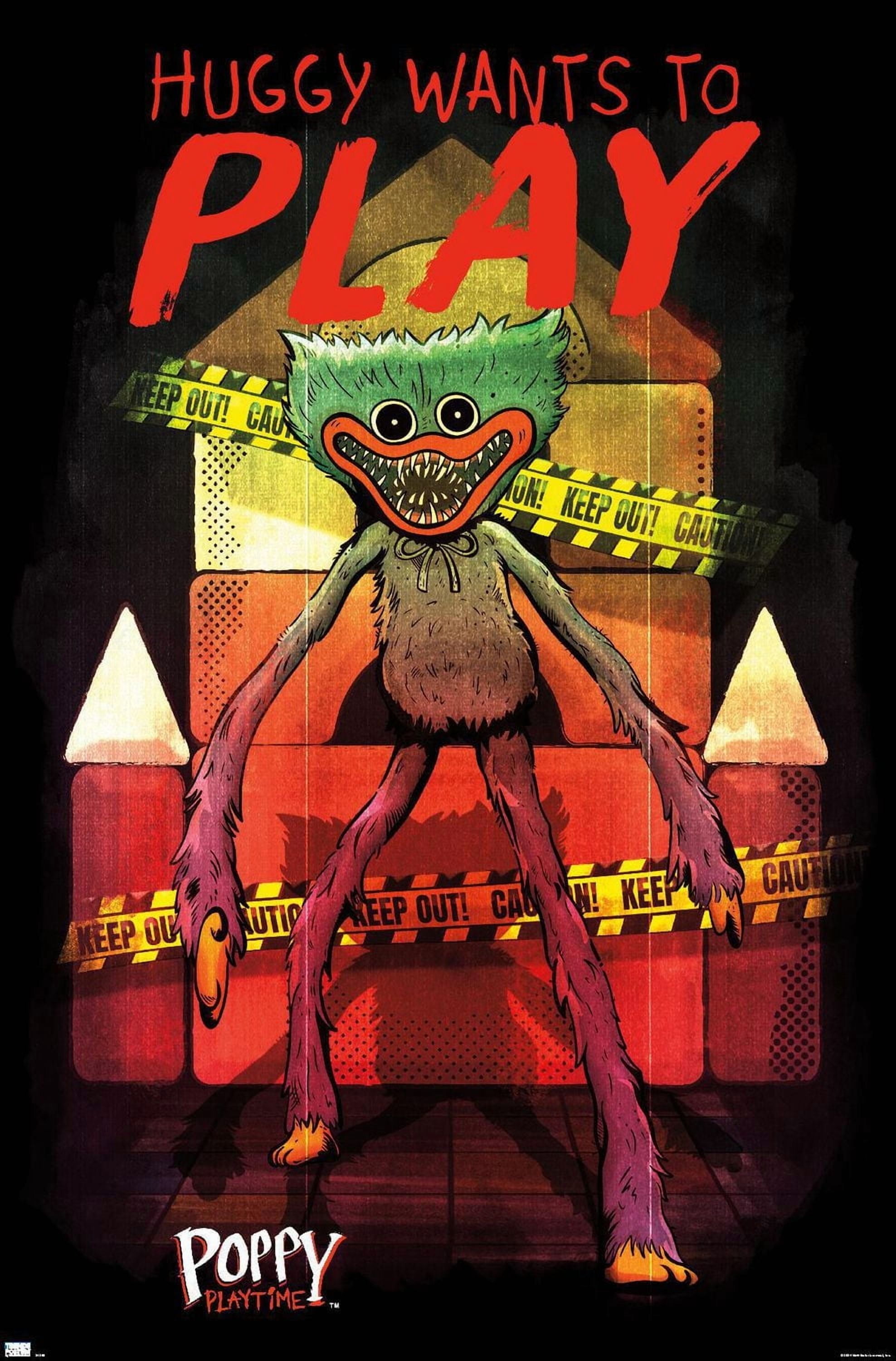 Poppy Playtime - Huggy Wants To Play Wall Poster, 22.375" x 34"