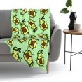 thumbnail image 3 of Cute Avocado Seamless Pattern Throw Blanket -Plush Throw Super Soft Fuzzy Warm Blanket , Flannel Fleece Blankets for Sofa, Couch, Bed for All Season 80"X60", 3 of 6