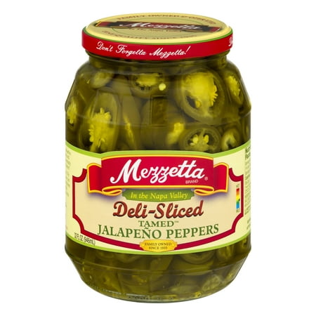 (6 Pack) Mezzetta Deli-Sliced Tamed JalapeÃÂ±o Peppers, 32
