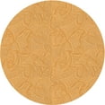 thumbnail image 1 of Ahgly Company Machine Washable Indoor Round Transitional Neon Orange Area Rugs, 4' Round, 1 of 7