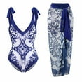 thumbnail image 1 of Traje de baño para mujer Traje de baño de una pieza Bikini con cordones Traje de baño Falda larga Conjunto de dos piezas de gasa OAVQHLG3B Store lin121212, 1 of 4