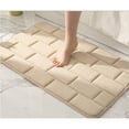 thumbnail image 3 of Yuarrent Alfombras de baño con fondo antideslizante, limpieza fácil con alta resistencia, lavable a máquina, poliéster, baño, camello Type3 NO3, 3 of 6