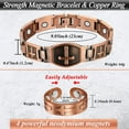 thumbnail image 5 of Magnetia 99.9% Pure Copper Magnetic Bracelet Set , Valentine's Day Jewelry Gifts for Men 8.66in（22cm）, 5 of 5