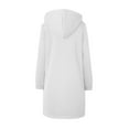 thumbnail image 5 of Lumtrix Long Hoodies for Women Fall 2025 Soft Oversized Fleece Hooded Sweatshirts Solid Color Comfort Zip Up Jackets with Pockets White M, 5 of 5
