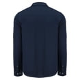 thumbnail image 3 of Men's Cutter & Buck Navy Los Angeles Dodgers Knitted Advantage Tri-Blend Eco Soft Pique Long Sleeve Button-Up Shirt, 3 of 3