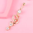thumbnail image 1 of European And American Personalized Heart-shaped Belly Button Button And Exquisite Zircon Belly Button Nail, 1 of 5