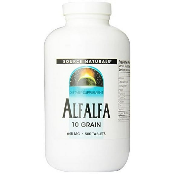 Source Naturals - Alfalfa 10 Grain 648 mg. - 500 Tablets