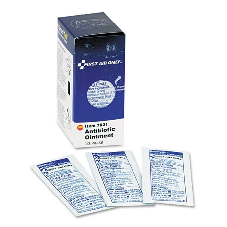 First Aid Only Antibiotic Ointment, 10 Packets/Box