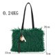thumbnail image 5 of GEEK - Nuevo bolso de hombro de invierno para mujer, suave y esponjoso, de piel sintética, de felpa, informal, con cremallera, cuadrado y peludo, tipo mensajero urbano, 5 of 5
