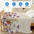 thumbnail image 4 of Purple Red Spring Floral Cooling Blanket,Lightweight Summer Throw Blanket with Double Sided Cold Effect,Watercolor Botanical Summer Flowers Picnic Blankets Bed Sheet for Hot Sleepers 30"x40", 4 of 8