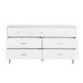 thumbnail image 5 of Seven Drawers Large Chest of Drawer Cabinet with Golden Handle and Golden Legs White Color, 5 of 10