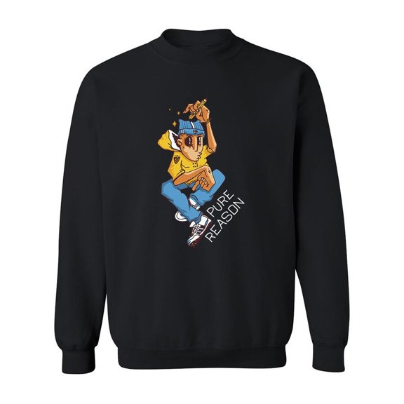 Pure Reason, Thinking Man Sweatshirt Men -Image by Shutterstock, Male XX-Large