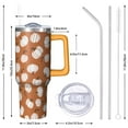 thumbnail image 3 of Premium Pumpkin Tumbler 40oz - Stainless Steel Double Wall | Sweat-Proof Design | Autumn Coffee Cup Gift Set, 3 of 5