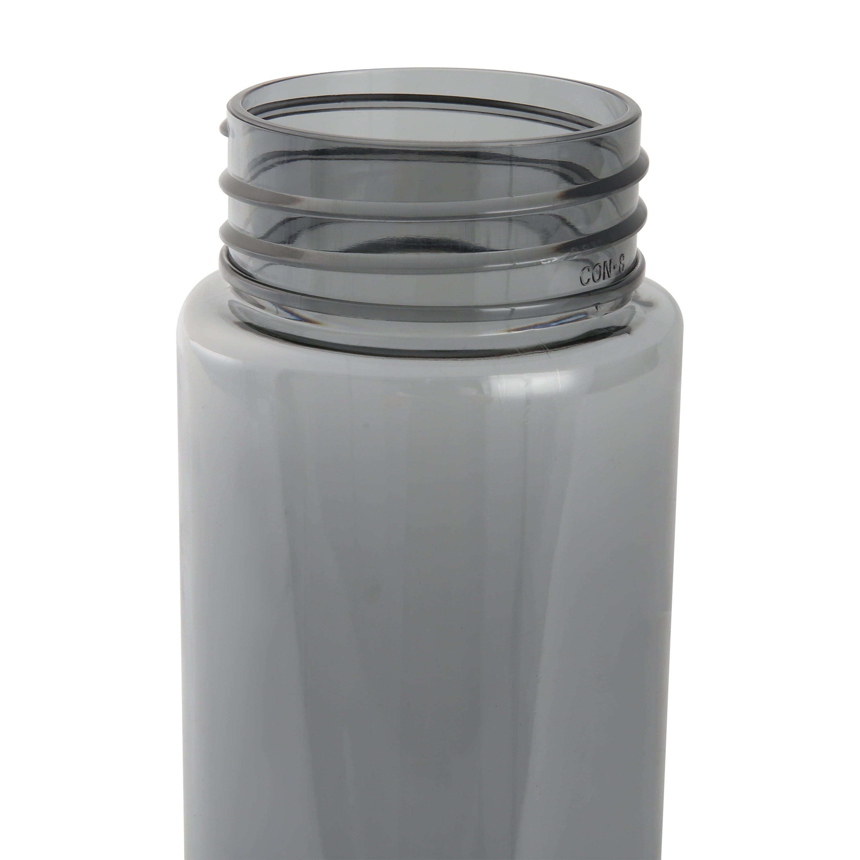 Mainstays 18oz Plastic Black Water Bottle Stainless Steel Screw Cap Lid with Strap, 1 Each Included