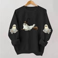 thumbnail image 4 of Meichang Women's Oversized Sweatshirts Halloween Crew Neck Sweatshirt Cute Ghost Graphic Sweatshirts Long Sleeve Fall Pullover Tops, 4 of 5