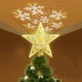thumbnail image 3 of Decoraciones Adorno para árbol de Navidad iluminado con proyector de copo de nieve Copo de nieve giratorio LED Adorno para árbol de nieve 3D para decoraciones de árboles de ANGGREK Otros, 3 of 8