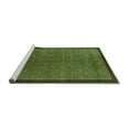 thumbnail image 2 of Ahgly Company Machine Washable Indoor Round Abstract Turquoise Blue Modern Area Rugs, 4' Round, 2 of 4