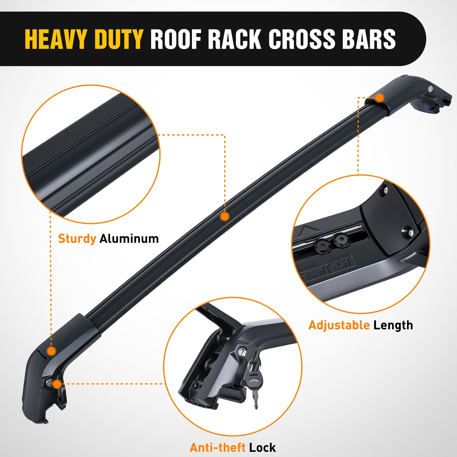 Roof Rack Cross Bars Compatible with Chevrolet Tahoe Suburban GMC Yukon Cadillac Escalade 2021 22 23 2024, Adjustable Aluminum Car Crossbars for Cargo Carrier Luggage Box Kayak Tent Snowboard