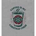 thumbnail image 5 of Coffee Is My Christmas Cheer Women's Heather Gray Crew Neck Short Sleeve Crop Tee-Medium, 5 of 6