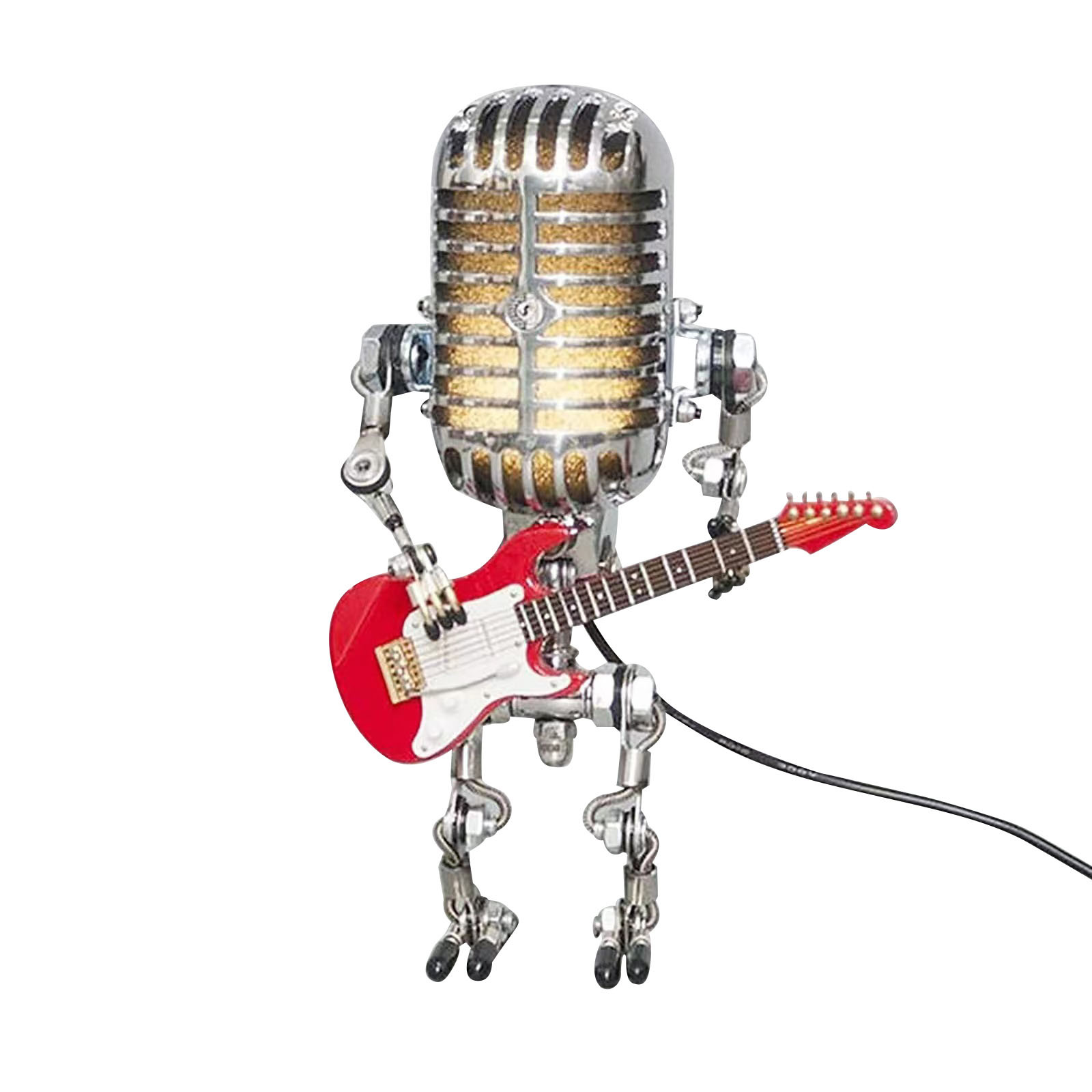 Yayiaclooher Vintage Metal Microphone Robot Desk Lamp, Vintage